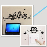 Owl On Tree Wall Sticker