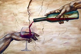 Abstract Art Two-handed Red Wine