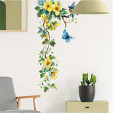 Yellow Flower Vine Stickers