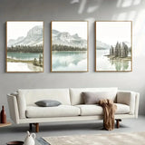 3pcs Mountain Lake Landscape
