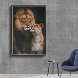Wild Lion Tiger and Cub
