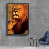 Wild Lion Tiger and Cub