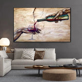 Abstract Art Two-handed Red Wine