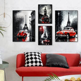 Retro Black and White Paris London