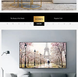 Oil Painting Romantic Couple Paris