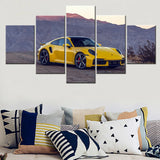 5 Pieces Yellow  911 Supercar