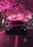 JDM Skyline Nissan Under the Cherry Trees