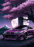 JDM Skyline Nissan Under the Cherry Trees
