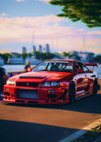 JDM Skyline Nissan Under the Cherry Trees