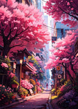 Japanese Street Scenery Sakura