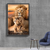 Wild Lion Tiger and Cub