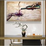 Abstract Art Two-handed Red Wine