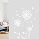 White Dandelion Wall Sticker