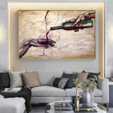 Abstract Art Two-handed Red Wine