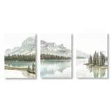 3pcs Mountain Lake Landscape