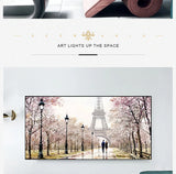 Oil Painting Romantic Couple Paris