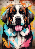 Colorful Graffiti Dog
