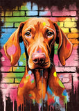 Colorful Graffiti Dog