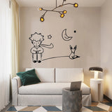 Little Prince with Fox Moon Star Wall Sticker