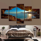 5pcs Landscape Canvas Painting Modern Wall Art Printed Picture Home Decor Mountain Sunset Wall Art for Living Room Decor Unframe