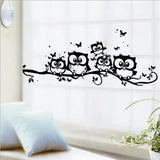 Owl On Tree Wall Sticker