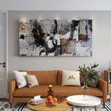 Black and White Abstract Canvas