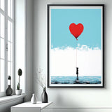 Girl With Heart Balloon