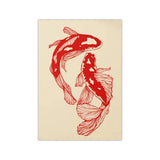 Unframed Vintage Red Koi Fish