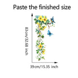 Yellow Flower Vine Stickers