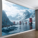 Viking Warrior & Snow Tapestry