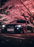 JDM Skyline Nissan Under the Cherry Trees