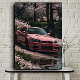 JDM Skyline Nissan Under the Cherry Trees