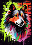 Colorful Graffiti Dog