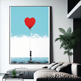 Girl With Heart Balloon