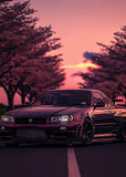 JDM Skyline Nissan Under the Cherry Trees
