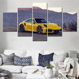 5 Pieces Yellow  911 Supercar