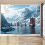 Viking Warrior & Snow Tapestry