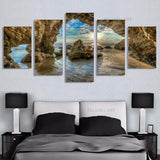 5pcs Landscape Canvas Painting Modern Wall Art Printed Picture Home Decor Mountain Sunset Wall Art for Living Room Decor Unframe