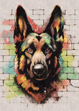Colorful Graffiti Dog