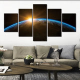 5 pcs Modern Planet  Earth Wall Art
