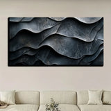 Elegant gray abstract canvas art