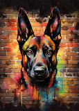 Colorful Graffiti Dog