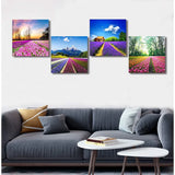 4  Canvas Tulip Fields Art