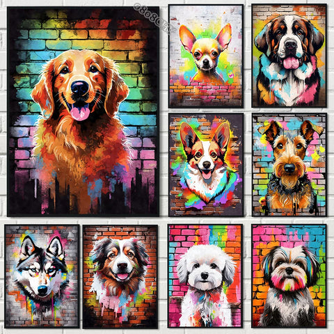 Colorful Graffiti Dog