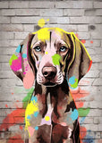 Colorful Graffiti Dog