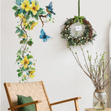 Yellow Flower Vine Stickers