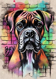 Colorful Graffiti Dog