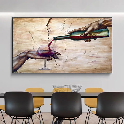 Abstract Art Two-handed Red Wine