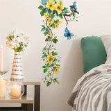 Yellow Flower Vine Stickers