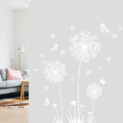 White Dandelion Wall Sticker